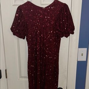 Red Sequin Dress